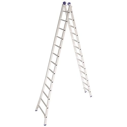 Menor preço em Escada Extensiva Mor 5209 2x13 Alumínio – 26 Degraus