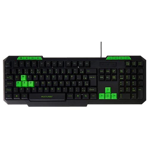 Menor preço em Teclado Gamer Multilaser TC243 com Hotkeys Multimídia - Verde