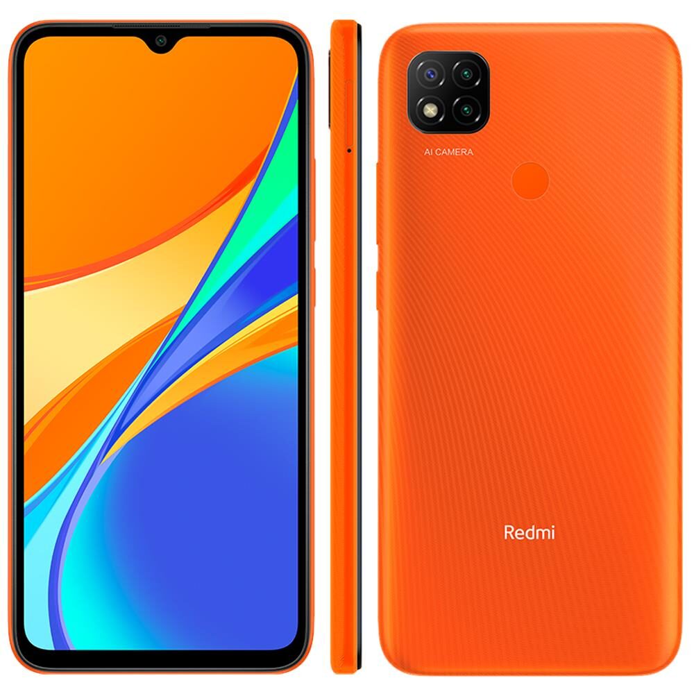Smartphone Xiaomi Redmi 9C Laranja 32GB, Tela de 6.53", 2GB de RAM, Câmera Traseira Tripla, Android 10 e Processador Octa-Core