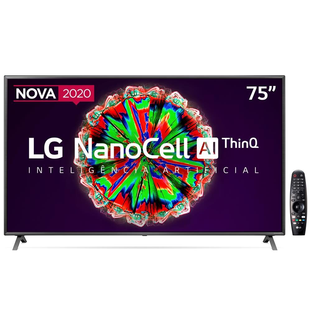 Smart TV LED 75" UHD 4K LG 75NANO79 NanoCell, Bluetooth, HDR, Inteligência Artificial ThinQ AI, Google Assistente, Alexa IOT, Smart Magic - 2020