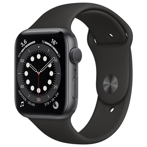 Apple Watch Series 6 (GPS) 44mm caixa cinza-espacial de alumínio com pulseira esportiva preta é boa?