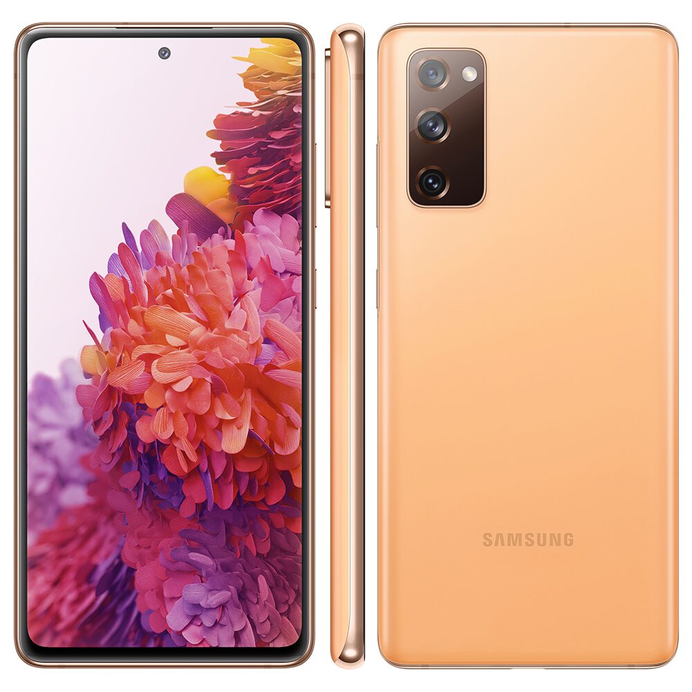 Smartphone Samsung Galaxy S20 FE Cloud Orange 256GB, 8GB RAM, Tela Infinita de 6.5”, Câmera Traseira Tripla, Android 10 e Processador Octa-Core 