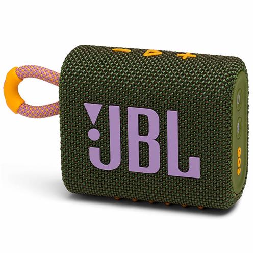 Caixa de Som Portátil JBL Harman GO3 com Bluetooth 5.1, Entrada USB-C, À prova d’água - Verde é boa?