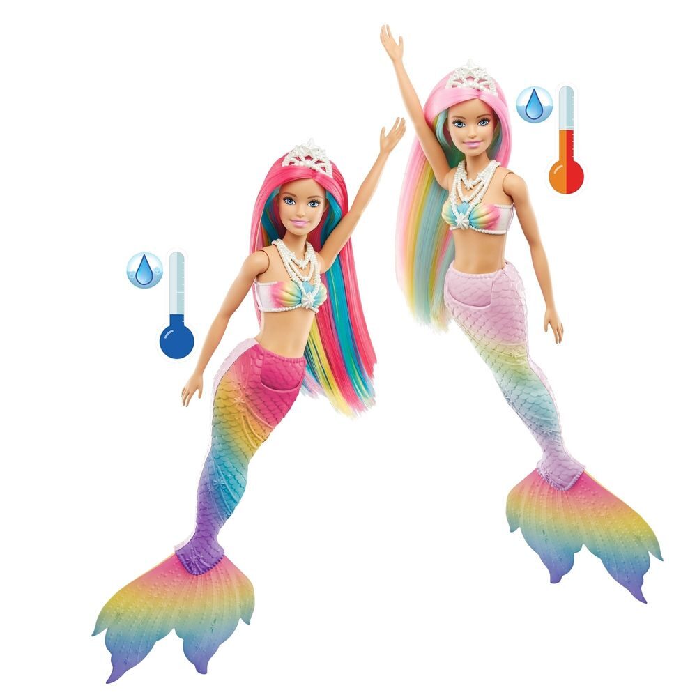 Boneca Barbie Dreamtopia Sereia Mattel Muda de Cor GTF89 - 30 cm - 4