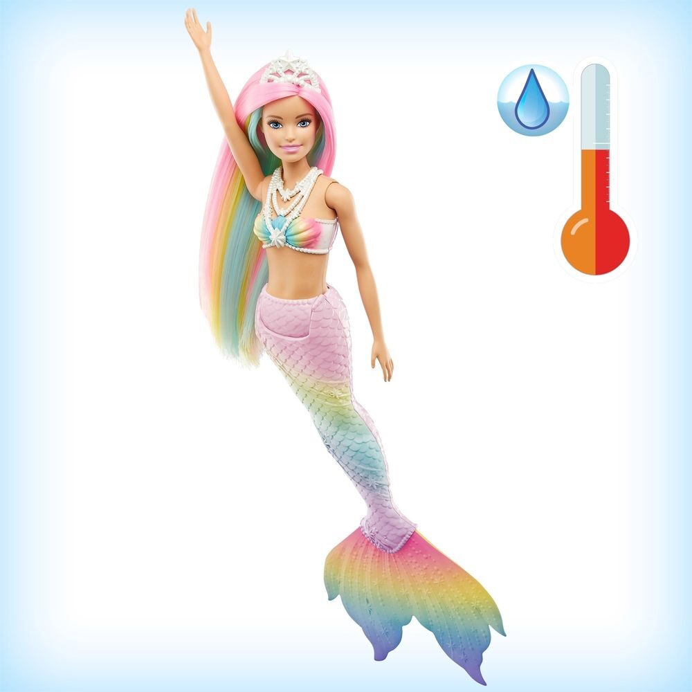 Boneca Barbie Dreamtopia Sereia Mattel Muda de Cor GTF89 - 30 cm - 6