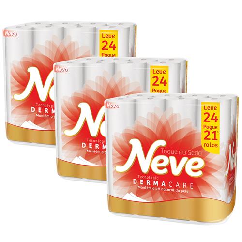 Menor preço em Papel Higiênico Neve Dermacare Toque de Seda - 72 Rolos