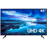 Smart TV 65" UHD 4K Samsung 65AU7700, Processador Crystal 4K, Tela sem limites, Visual Livre de Cabos, Alexa built in, Controle Único