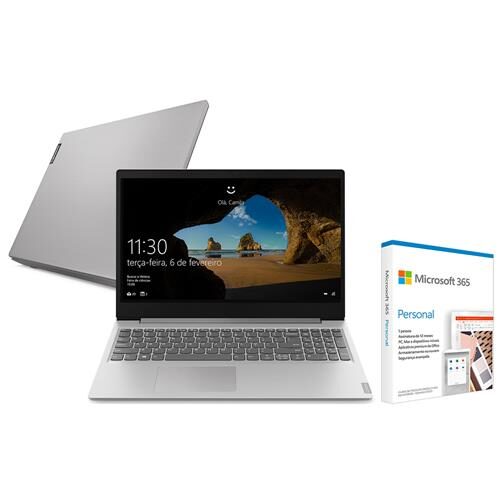 Menor preço em Notebook Lenovo Core i5-8265U 8GB 256GB SSD Placa de Vídeo 2GB Tela 15.6” Windows 10 Ideapad S145 81S9000RBR + Microsoft 365 Personal