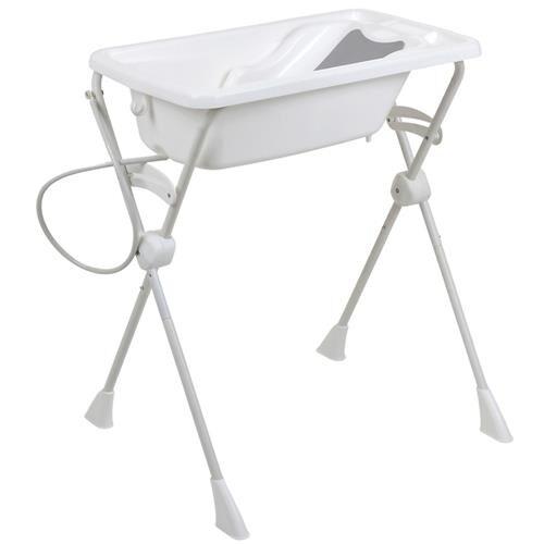 Menor preço em Kit Banho Banheira Burigotto com Suporte e Assento Redutor - Branco