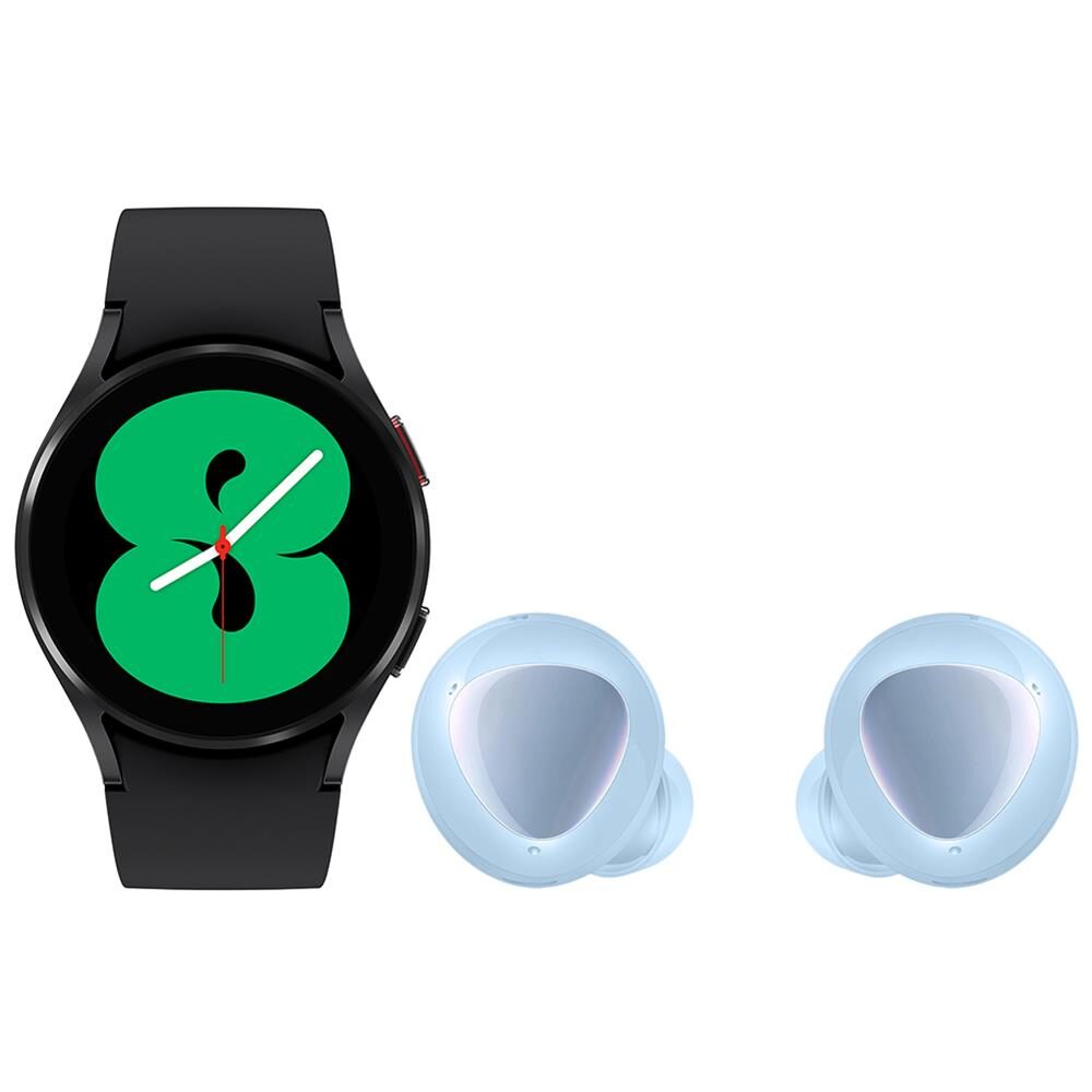 Smartwatch Samsung Galaxy Watch4 BT 40mm Preto + Fone de Ouvido Samsung Galaxy Buds+ - Azul