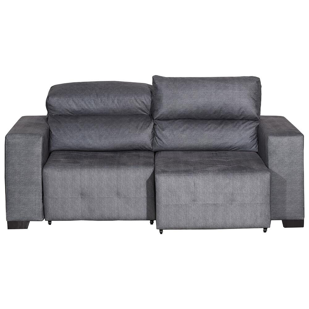 Sofá 3 Lugares Topázio Canadá com Assento Retrátil e Tecido Veludo 217cm de largura - 1