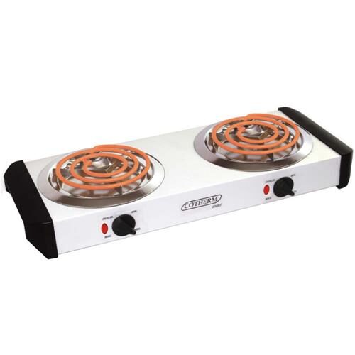 Menor preço em Fogão Elétrico Cotherm 2 Bocas Selenita FEB-2 com Seletor de Temperatura e Alça Isolante - Inox