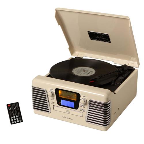 Menor preço em Rádio Retrô Ribeiro e Pavani AutoRama 35312 com Toca-discos, CD Player, Rádio AM/FM, Entrada USB, Slot para Cartão e Saída para Subwoofer – 10 W