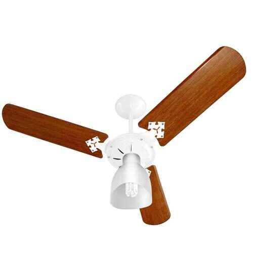 Menor preço em Ventilador de Teto Venti-Delta New Delta Light com Luste e 3 Velocidades – Branco/Marrom