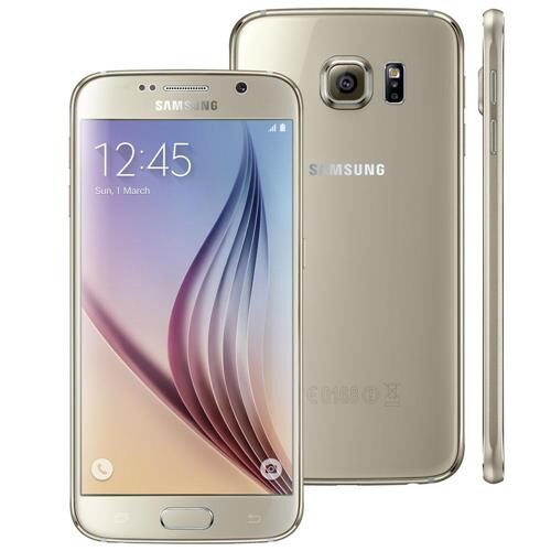 Smartphone Samsung Galaxy S6 Sm G920i Dourado Com Tela 51 Android