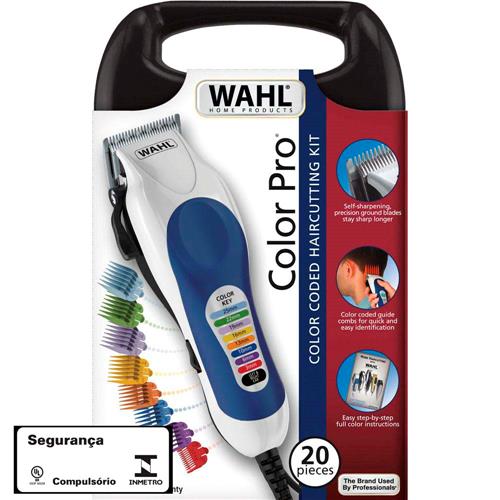 Máquina de Cortar Cabelo Wahl Clipper Color Pro 10 pentes branca/Azul é boa?