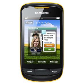 Celular Desbloqueado TIM Samsung CORBY II GT - S3850 Amarelo c / Câmera 2MP, MP3, Rádio FM, Touch Screen, Wi - Fi e Bluetooth