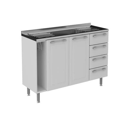 Balcão Itatiaia Diamante 4 Gavetas, 2 Portas e Pia Inox 120cm é boa?