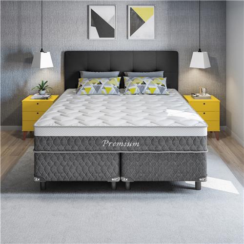 Cama Box Queen Size + Colchão Premium Biflex com Euro Pillow e Molas Ensacadas 68x158x198 cm - Grafite/Cinza é boa?