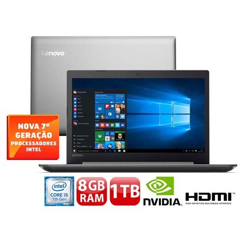 Notebook Lenovo Core i5-7200U 8GB 1TB Placa Gráfica 2GB Tela 15.6” Windows 10 Ideapad 320 é boa?