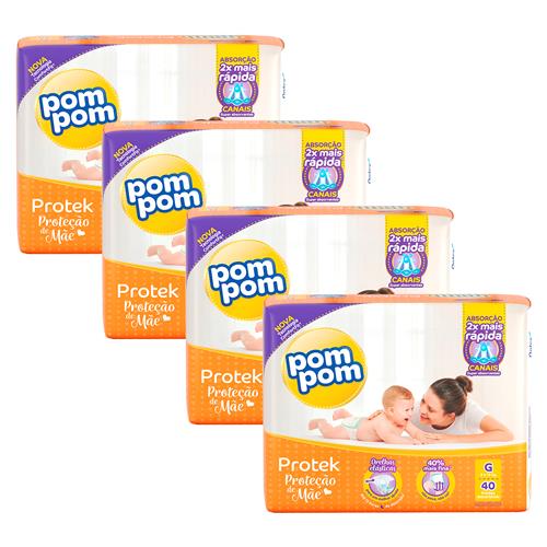 Fraldas Pom Pom Protek Proteção de Mãe Mega Tamanho G - 160 Unidades é boa?