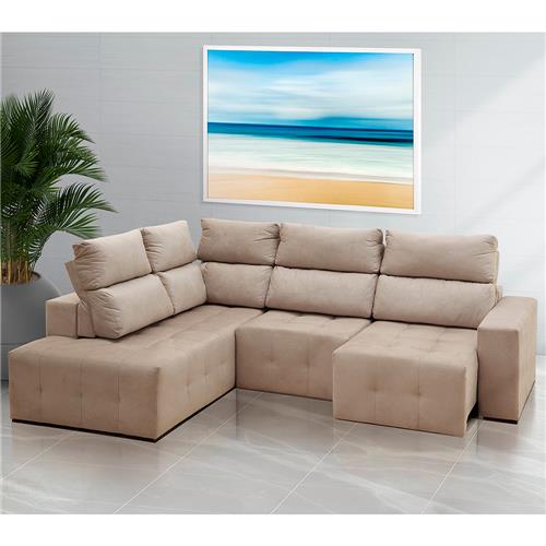 Menor preço em Sofá de Canto Living Riviera Retrátil e Reclinável com Chaise