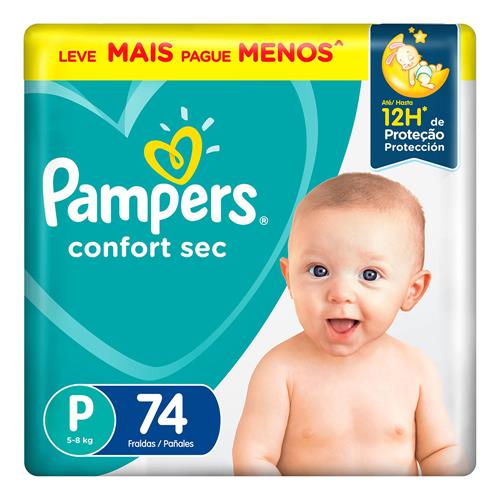 Menor preço em Fraldas Pampers Confort Sec P - 74 Unidades