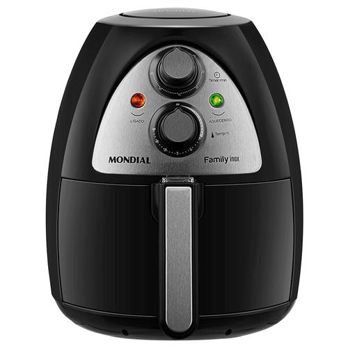 Fritadeira Sem Óleo Air Fryer Mondial Family NAF03I 4L Preto e Inox