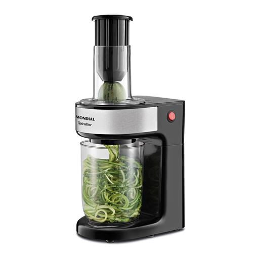 Cortador Elétrico de Alimentos Mondial Spiralizer CS-01 – Preto e Inox é boa?