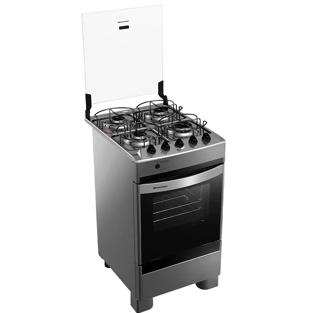 Fogão Brastemp 4 Bocas BFO4NAR Clean Inox - Bivolt