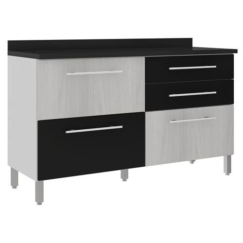 Menor preço em Balcão Bartira Glamour com 3 Gavetões e 2 Gavetas