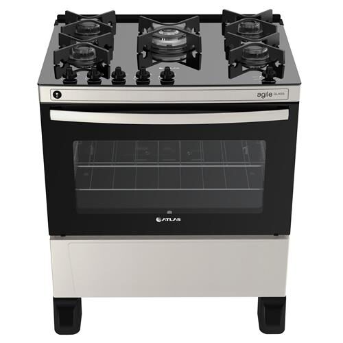 Menor preço em Fogão Atlas 5 Bocas Agile Glass com Vidro Temperado - Inox