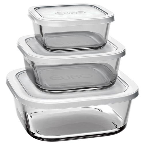 Conjunto de Potes Quadrados Euro Home VDR7014-BR em Vidro – 3 Peças é boa?