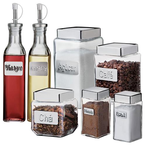 Conjunto de Galheteiro e Potes Euro Home Label – 7 Peças	 é boa?