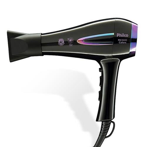 Menor preço em Secador de Cabelos Philco PH3600 Colors Motor AC Profissional Preto 2000W