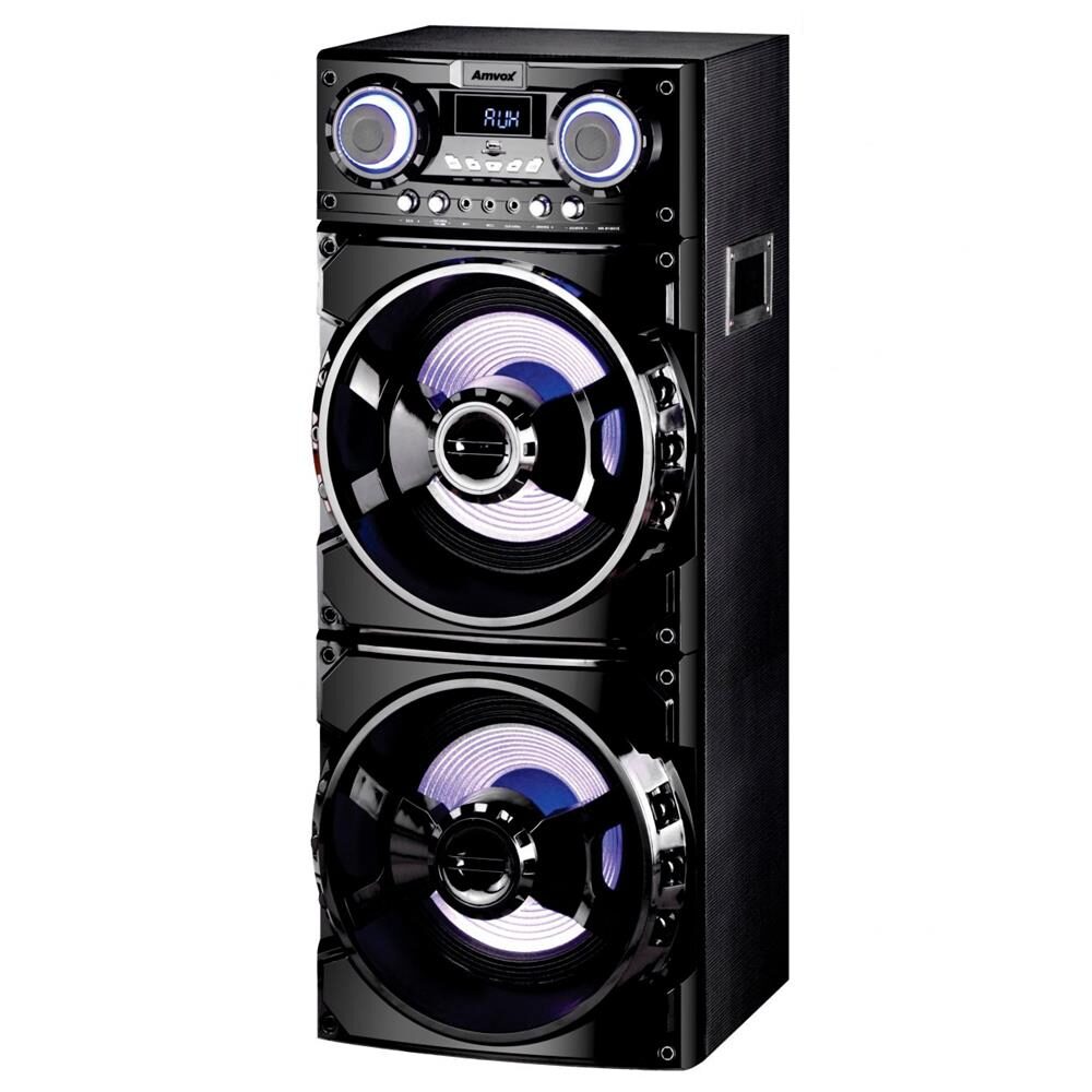 Caixa de Som Amplificada Amvox ACA 1001 Bluetooth USB Rádio FM e 1000W RMS