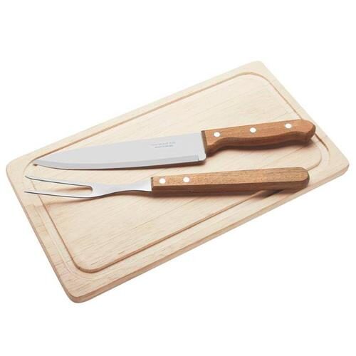 Menor preço em Conjunto para Churrasco Tramontina Dynamic em Aço Inox e Madeira – 3 Peças 