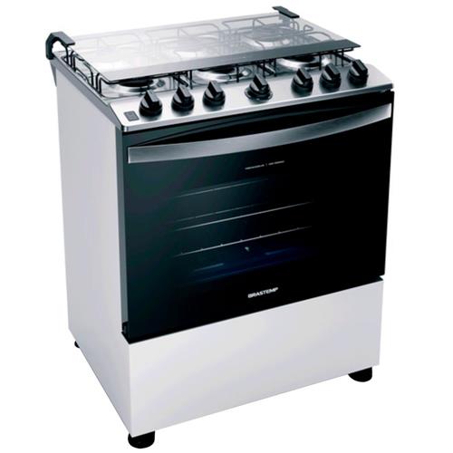 Fogão Brastemp 6 Bocas BFS6NCBUNA com Botões Removíveis Bivolt - Branco Menor preço em Fogão Brastemp 6 Bocas BFS6NCBUNA com Botões Removíveis Bivolt - Branco