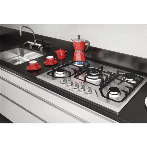 Cooktop a Gás 5 Bocas Electrolux GF75X Nacional com Queimador Tripla