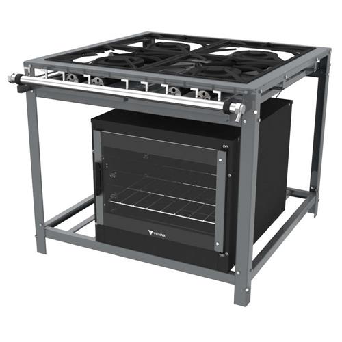 Fogão Industrial Venax FFI 440 com 4 Bocas Bivolt - Cinza Menor preço em Fogão Industrial Venax FFI 440 com 4 Bocas Bivolt - Cinza