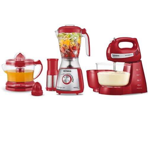 Kit Mondial Gourmet Red Premium Inox: Batedeira + Liquidificador + Espremedor de Frutas - Vermelho/Inox é boa?