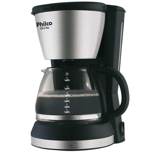 Cafeteira Philco PH14 Plus com Capacidade para 14 Cafés e Potência 550W – Preto/Escovado Menor preço em Cafeteira Philco PH14 Plus com Capacidade para 14 Cafés e Potência 550W – Preto/Escovado