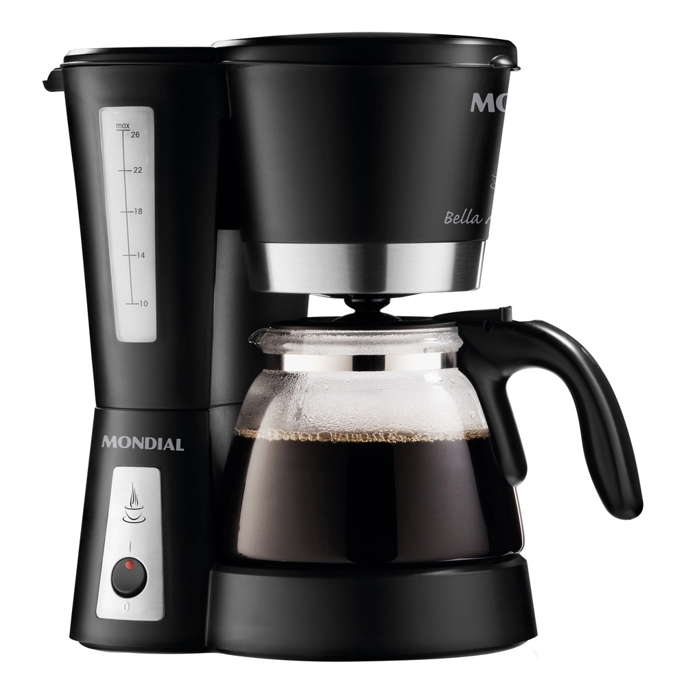 Cafeteira El Trica Mondial Bella Arome Ii 26 C 10 Preta Inox Cafeteira El Trica Mondial Bella Arome Ii 26 C 10 Preta Inox