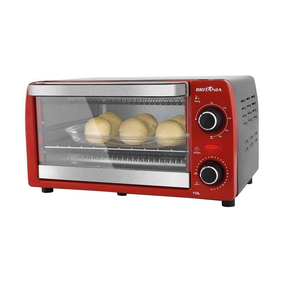 Forno Elétrico Britânia BFE10V de 10 Litros com Timer Sonoro e 1050W – Vermelho