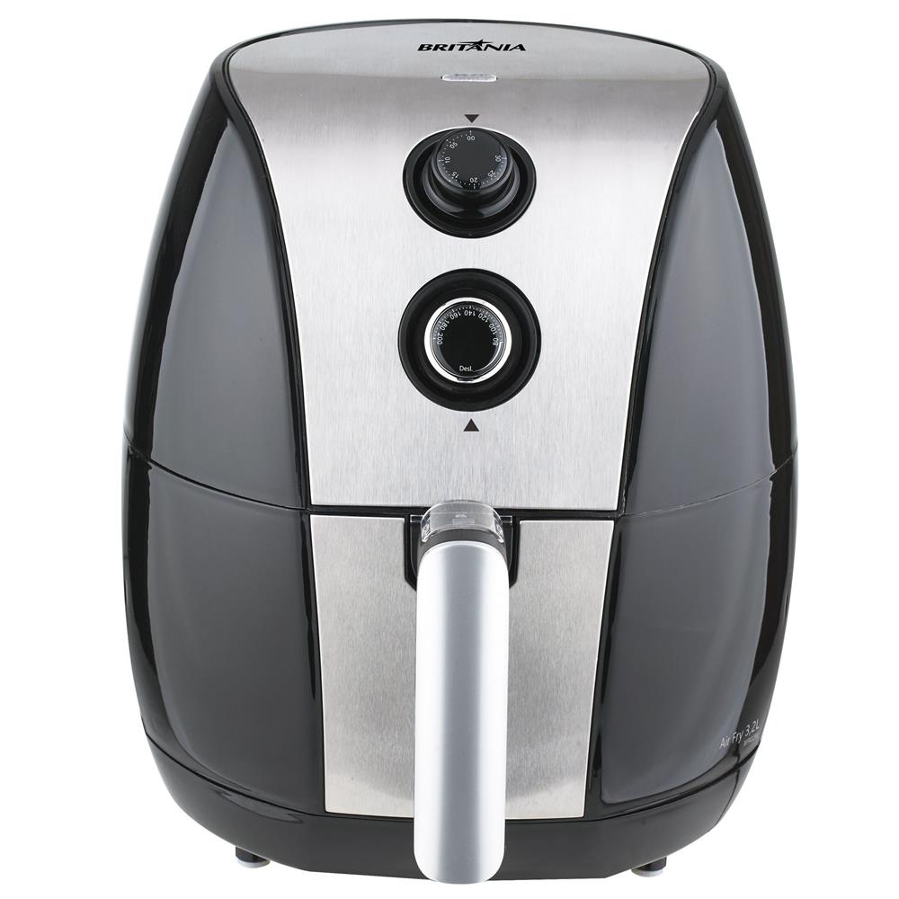 Fritadeira Sem Óleo Britânia Air Fryer com Timer 3,2L - Preta
