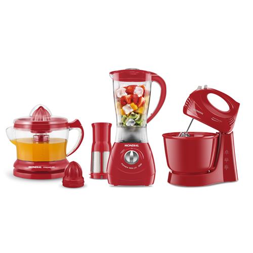 Conjunto Especial Mondial Gourmet Red II (Espremedor Premium + Batedeira Power Prática Red + Liquidificador Power Red Filter) é boa?