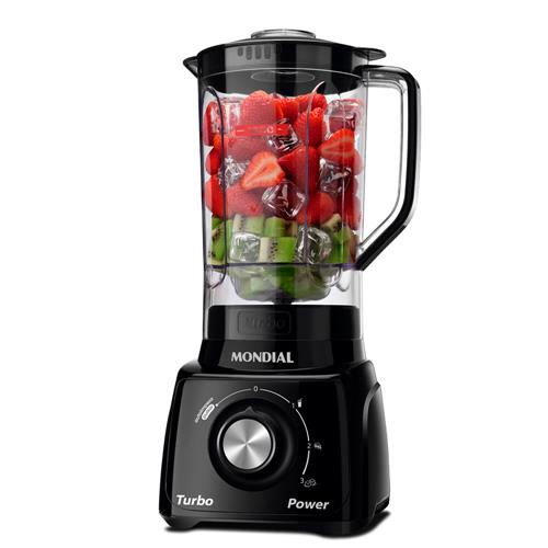 Liquidificador Mondial Turbo Power L-99 FB com 3 Velocidades 500W – Preto