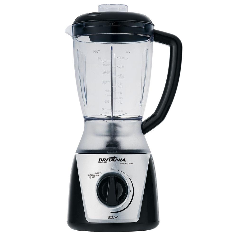 Liquidificador Brit Nia Eletronic Filter 800 W Preto Liquidificador Brit Nia Eletronic Filter 800 W Preto