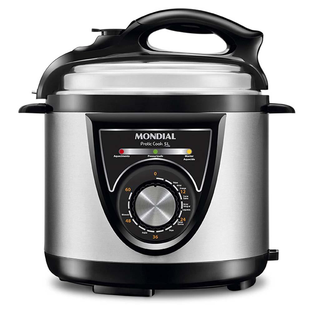 Panela de Pressão Elétrica Mondial PE 34 Pratic Cook Premium 5L - Inox