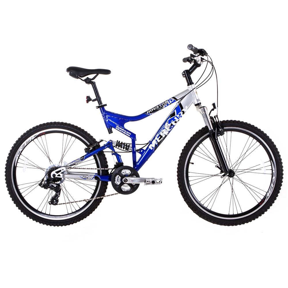 Bicicleta Aro 26 Houston Mercury FS MR26FSJ com Suspensão Dupla e 21